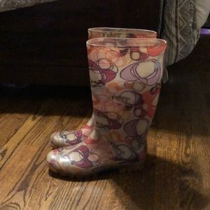 Coach poppy rain boots